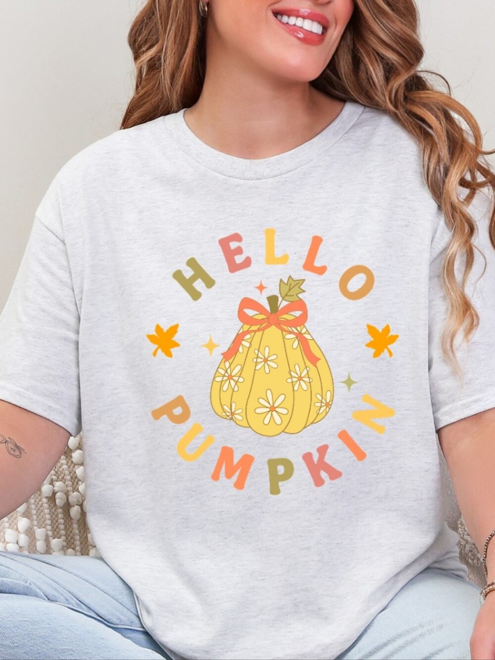 Hello Pumpkin, Fall Autumn Tee, Fall Graphic Tee